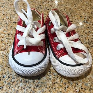 Never worn red converse for BABY/TODDLER